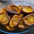 El cooksnap de mtferreiros cuando hizo Torrijas bañadas en almíbar de naranja sobre crema inglesa.