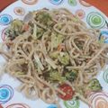 El cooksnap de Jesica Sayavedra cuando hizo Fideos con brócoli a la crema .