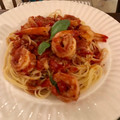 El cooksnap de Pablo Rishmawi cuando hizo Pasta con camarones.