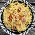 Elena Gianni's cooksnap of when they made 🍝 Carbonara with Guanciale, Parmiggino Reggiano, added Mashroom.