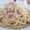 El cooksnap de Marieta cuando hizo Espaguetis carbonara.