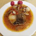 El cooksnap de Antonia García Fernández cuando hizo Bacalao con tomate pimientos y almejas.