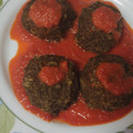 El cooksnap de Bego Arambul Borillo cuando hizo Albóndigas de berenjena con salsa de piquillo - Mambo Cecotec.