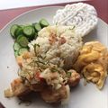 Cooksnap dari claradhea untuk resep Nasi Margarin daun jeruk dengan Tahu Dadu Crispy Sambel Matah