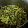 El cooksnap de Mery cuando hizo Calamares al ajillo con habitas tiernas.