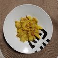 El cooksnap de Victor cuando hizo Heura encebollado con patatas al curry.