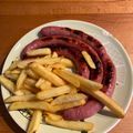 El cooksnap de Belen cuando hizo Salchichas frescas a la cerveza.
