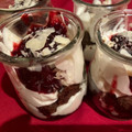 El cooksnap de Mariate cuando hizo Reducción de frutos rojos con crema de queso y crumble de choco.