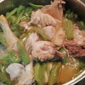 El cooksnap de Dunia Abdplm cuando hizo Pollo con pimientos verdes.