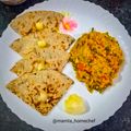 Mamta Pandya's cooksnap of when they made સ્વાદિષ્ટ કાઠિયાવાડી થાળી  ૨ીંગણ નો ઓળો બાજરા નો  રોટલો.