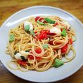 Korina Vida Cooksnap-ja, amikor elkészítette a(z) Spagetti koktélparadicsommal, mozzarellával, friss bazsalikommal receptet.