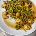 El cooksnap de Rodin cuando hizo Espaguetis de calabacín con pollo y salsa de soja.