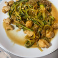 El cooksnap de Rodin cuando hizo Espaguetis de calabacín con pollo y salsa de soja.