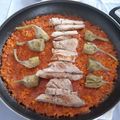 El cooksnap de MaryGlory cuando hizo Arroz con alcachofas y secreto ibérico.