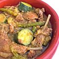 El cooksnap de Genaroog cuando hizo Costillas de cordero, estofadas con calabacines y trigueros.