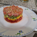 El cooksnap de Jorge del Olmo cuando hizo Tartar de salmón, mango y aguacate.