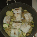 El cooksnap de Marita AdM cuando hizo Bacalao al horno con patatas panaderas, calabacín y cebolla.