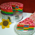Cooksnap dari Jeng Inul untuk resep Rainbow Checkerboard   Cake