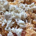 El cooksnap de Celeste Gámez cuando hizo Strapatsada —Revuelto griego de huevo y tomate—.