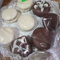 El cooksnap de Brenda Oviedo cuando hizo Alfajores de dulce de leche bañados en chocolate o merengue.