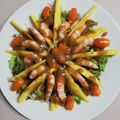 El cooksnap de Pepe López cuando hizo Ensalada de Langostinos y Mango.