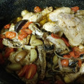 El cooksnap de alba cuando hizo Muslitos de pollo asados con tomatitos y champiñones.