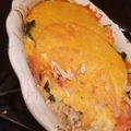 Kelli Putnam's cooksnap of when they made Chicken and spinach enchilada dinner casserole.