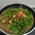 Cooksnap dari Ervina Madalena untuk resep Kangkung cah sapi dan telur puyuh