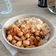 Cooksnap de cristina loução quando cozinhou Grãozada com carnes de porco.