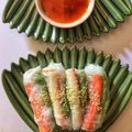 Cooksnap Cempaka Putih semasa beliau membuat Vietnamese Rice Paper Rolls.