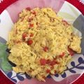 El cooksnap de Sofi cuando hizo Pollo con arroz y arvejas.