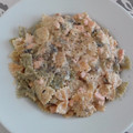 El cooksnap de linperin cuando hizo Spaghettis con salmón y champiñones.