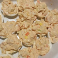 El cooksnap de beli cuando hizo Huevos rellenos de ensalada de gambas en cama de lechuga.