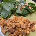 El cooksnap de astrid badia cuando hizo Revuelto de pollo con sobrasada y espinacas.
