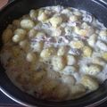 El cooksnap de estcolrod (Esther) cuando hizo 69. Ñoquis con jamón y champiñones.