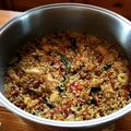 El cooksnap de "cocinar con jorgette" cuando hizo Arroz con pollo y setas "trompeta negra".