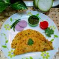 Vandana Johri का कुकस्नैप जब उन्होंने मूंग दाल चीला विथ लौकी (moong dal cheela with lauki recipe in Hindi) बनाया था।