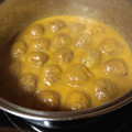 El cooksnap de La Jícara cuando hizo Albóndigas con bacon y salsa de almendras.