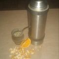 El cooksnap de Lady Marmalade cuando hizo Mate dulce con cascaritas de naranja seca.
