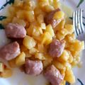El cooksnap de Encarni Sepulveda cuando hizo Patatas fritas con salchichas frescas encebolladas al vino.