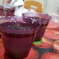 El cooksnap de Eri Minnatori cuando hizo Tarta de queso fría con mermelada de frambuesa (en vasito).
