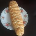 El cooksnap de Claudia Techera cuando hizo Trenza De jamón y queso (Fácil).