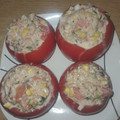 El cooksnap de Scarlet cuando hizo Tomate relleno con atún.