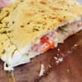 El cooksnap de Claudio Molina cuando hizo Calzón de cebolla, jamón y queso.