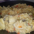 El cooksnap de DelicIANNcook cuando hizo Arroz caldoso de alitas de pollo, en salsa de ali oli de ajo y perejil.