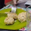 El cooksnap de Cristina Raggi cuando hizo Bolitas de coliflor rellenas con queso.