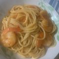 El cooksnap de Nicolegarcia cuando hizo Espaguetis con Camarones.