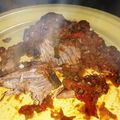 El cooksnap de Ariel Ayala cuando hizo Bondiola a la portuguesa con vino tinto.
