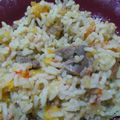 El cooksnap de Mario H. Davi cuando hizo Arroz salteado con pollo.