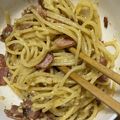 Cooksnap của Nhi Ngoc Vo khi họ làm theo món Mỳ Ý Carbonara